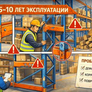 Что происходит со стеллажами через 5–10 лет эксплуатации