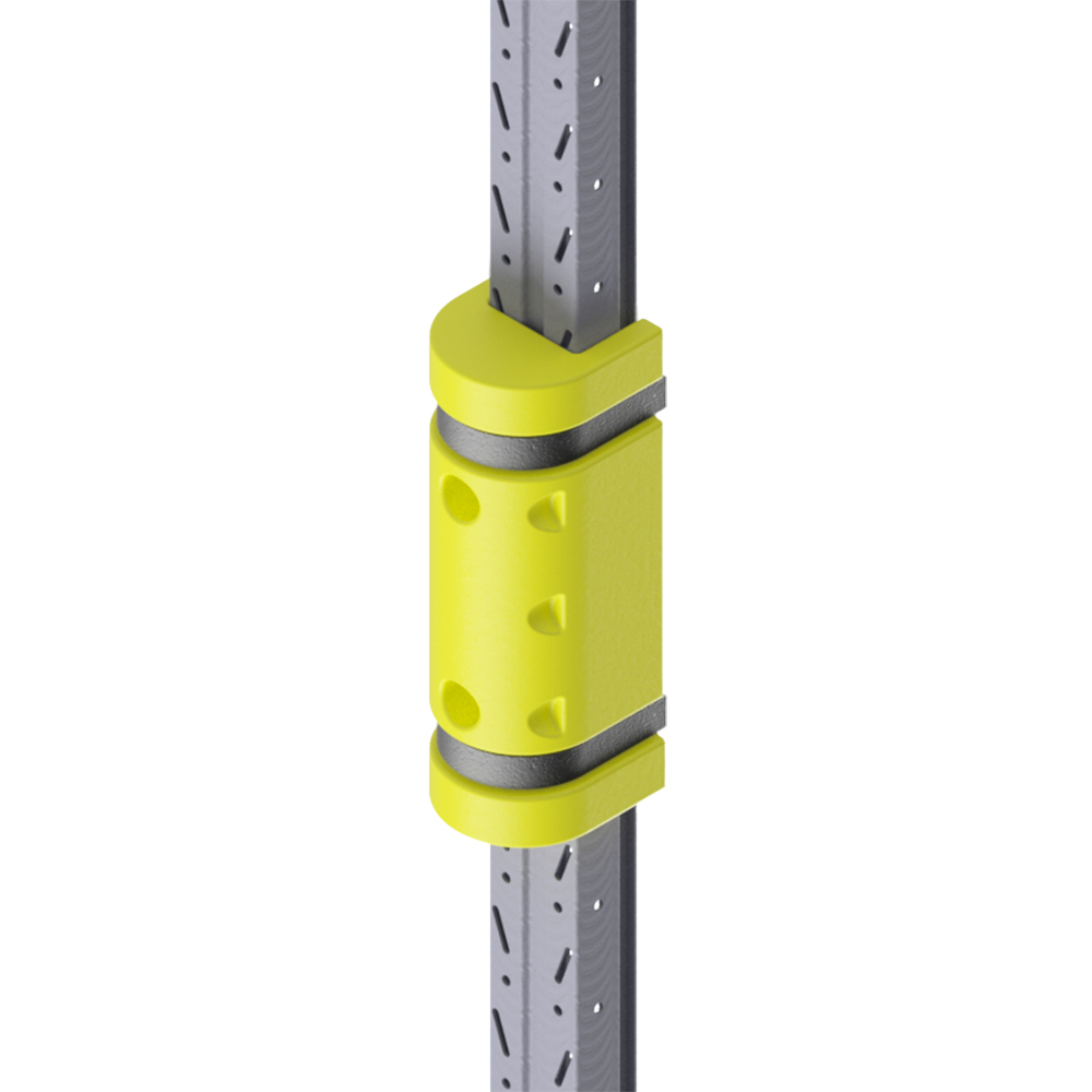 Защита стойки стеллажа 100 мм (пластиковый отбойник) купить в Москве |  ПромСтеллаж | Металлические стеллажи