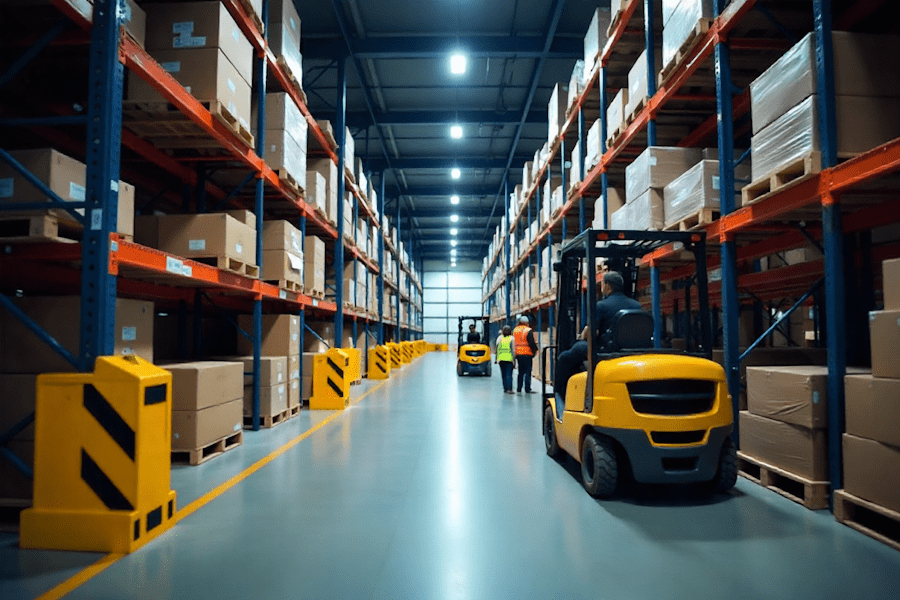 Безопасность склада: защита стеллажей