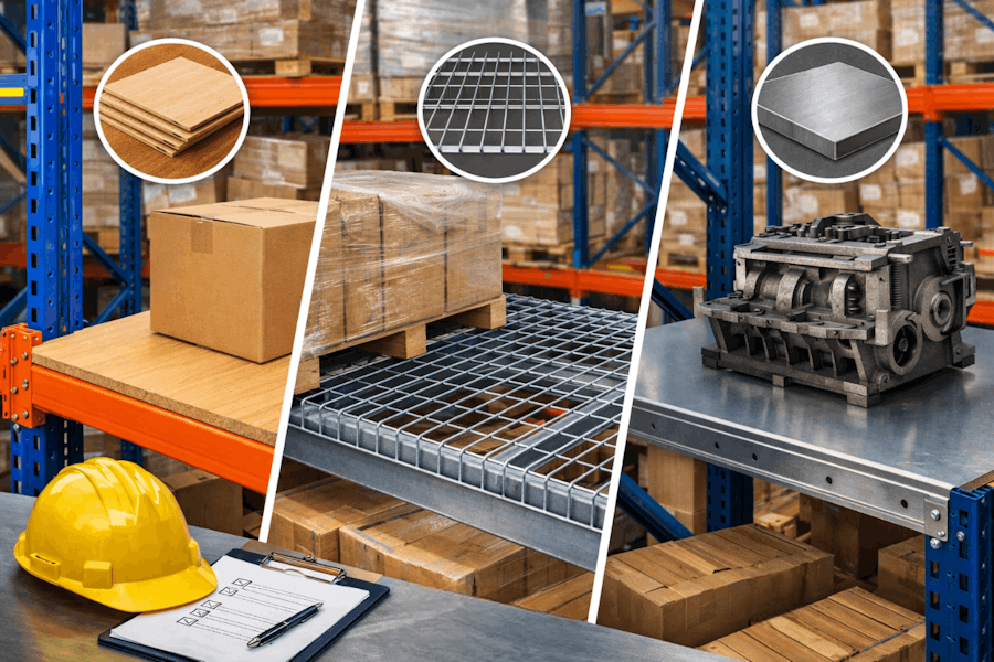 Настилы для стеллажей: фанера, сетка или металл